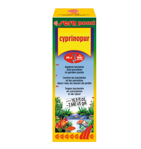 SERA Cyprinopur | Acondicionador contra Bacterias y Parásitos en Estanques | 250 ml