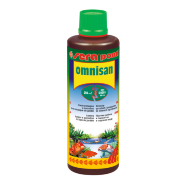 SERA omnisan F | Tratamiento contra Hongos y Parásitos en Estanques | 250 ml