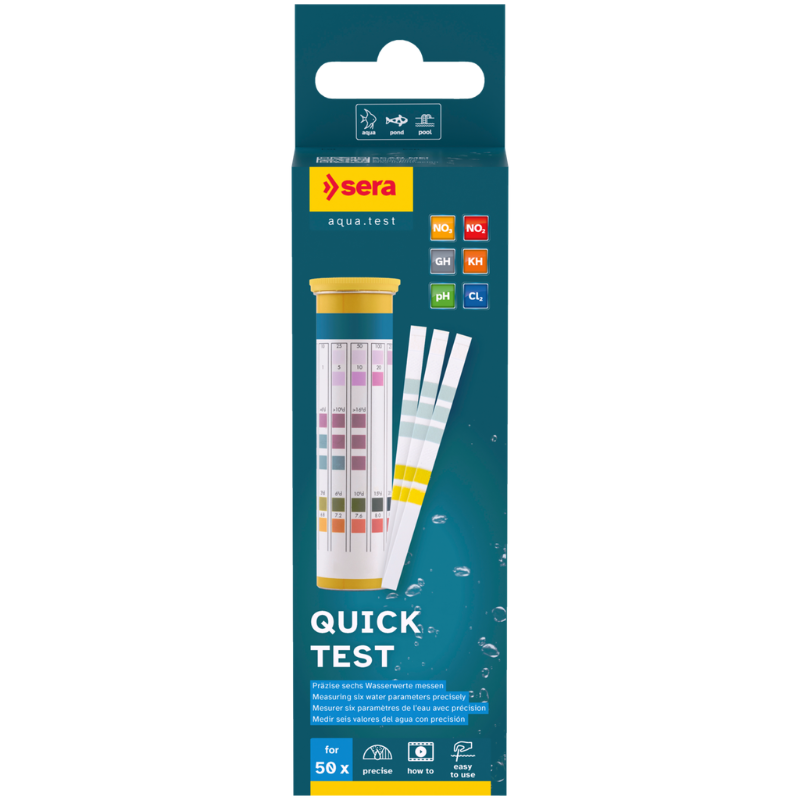 Sera Quick Test 6in1 | Test de Tiras para Acuario y Estanque