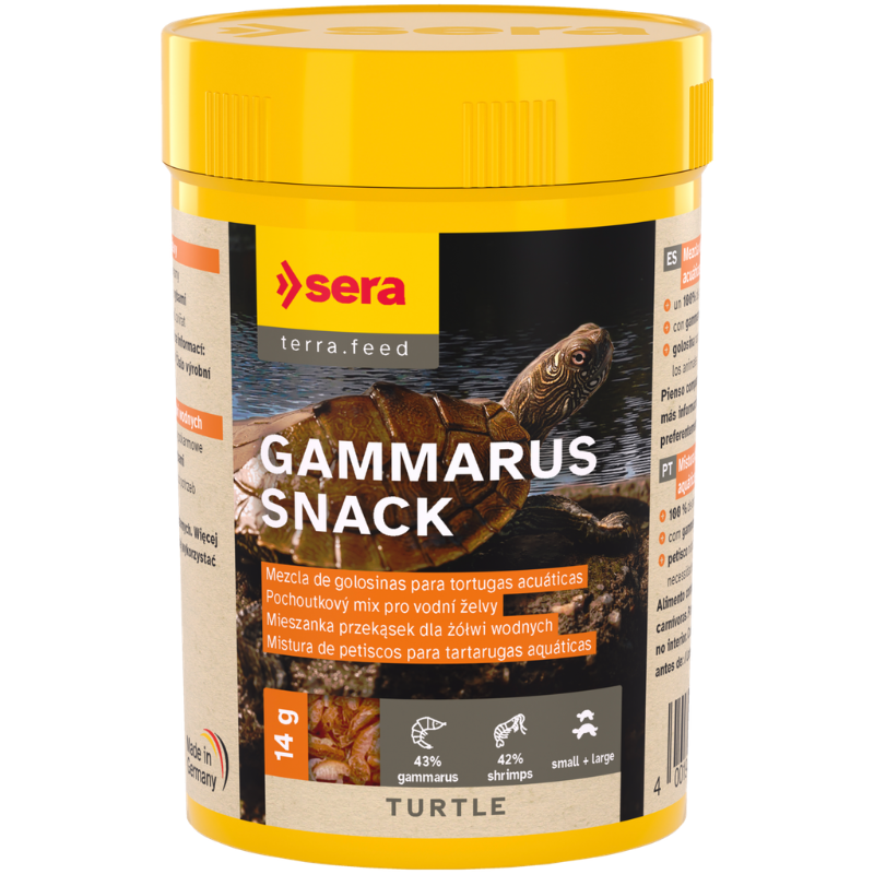 Sera Turtle Gammarus Snack | Golosina Natural para Tortugas Acuáticas