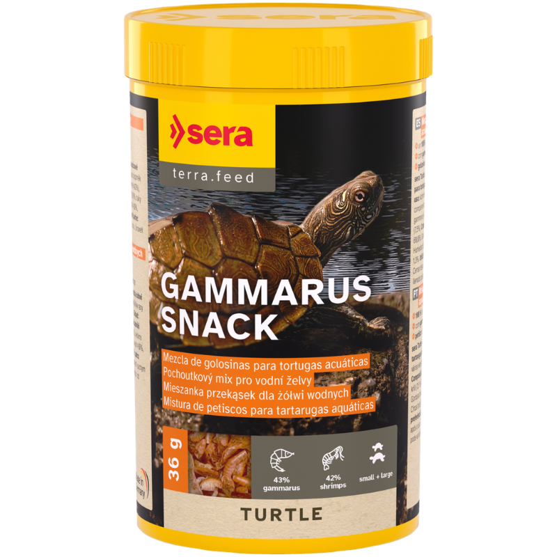 Sera Turtle Gammarus Snack | Golosina Natural para Tortugas Acuáticas