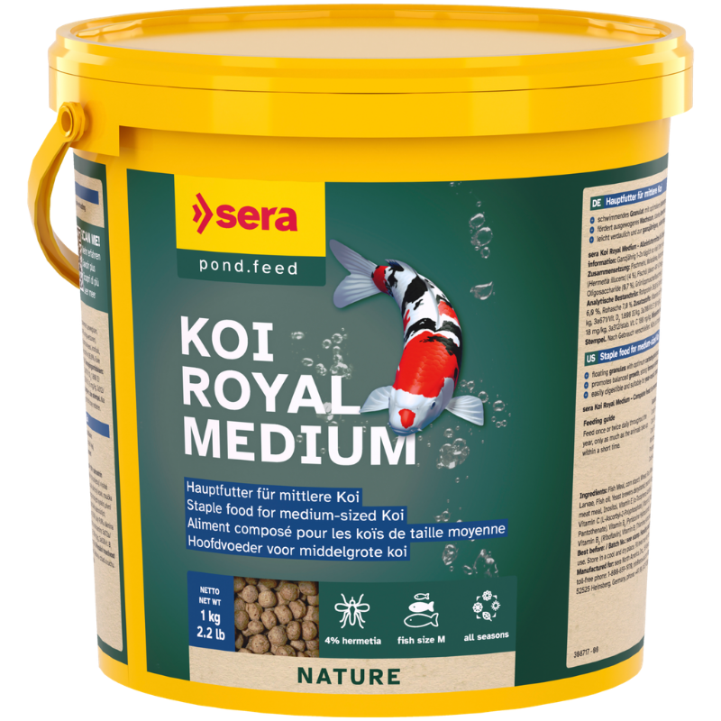 Sera Koi Royal Medium | Alimento Principal para Koi de 12 a 25 cm