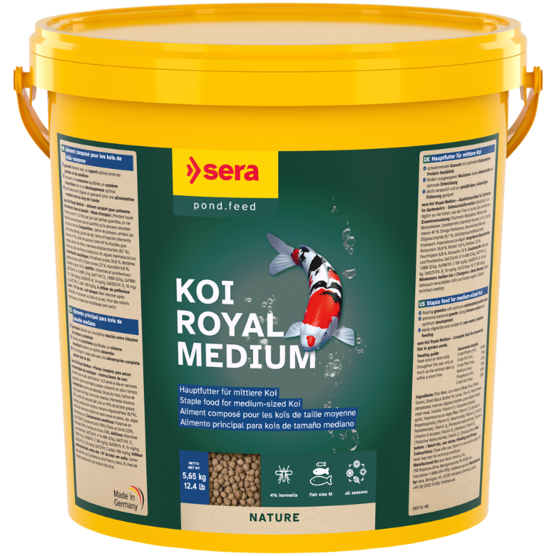 Sera Koi Royal Medium | Alimento Principal para Koi de 12 a 25 cm