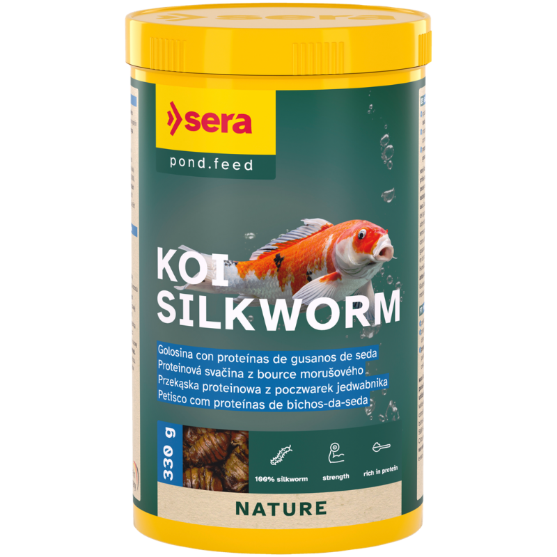 Sera Koi Silkworm | Golosina Natural de Gusanos de Seda para Koi