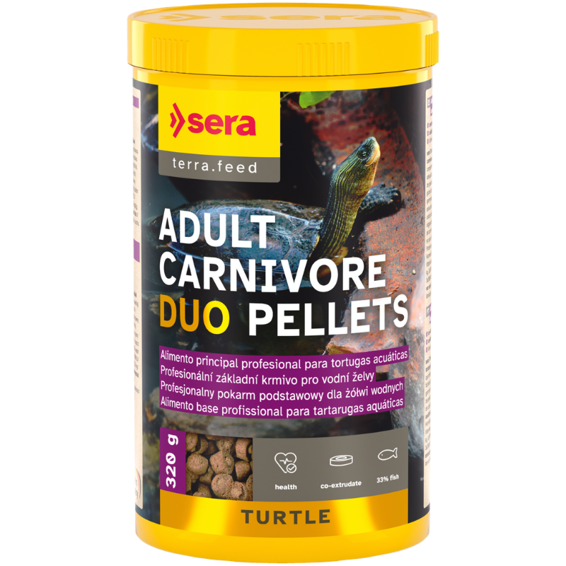 Sera Turtle Adult Carnivore Duo Pellets | Alimento para Tortugas Acuáticas Carnívoras