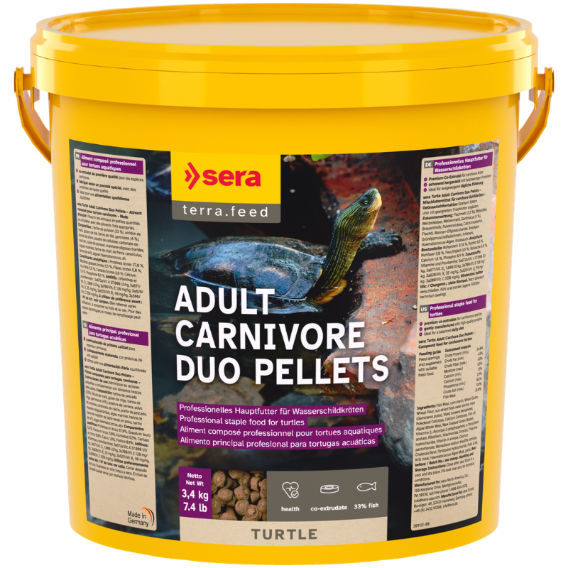 Sera Turtle Adult Carnivore Duo Pellets | Alimento para Tortugas Acuáticas Carnívoras